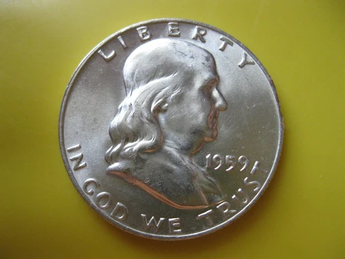 1959 D Franklin Half Dollar Gem BU FBL!