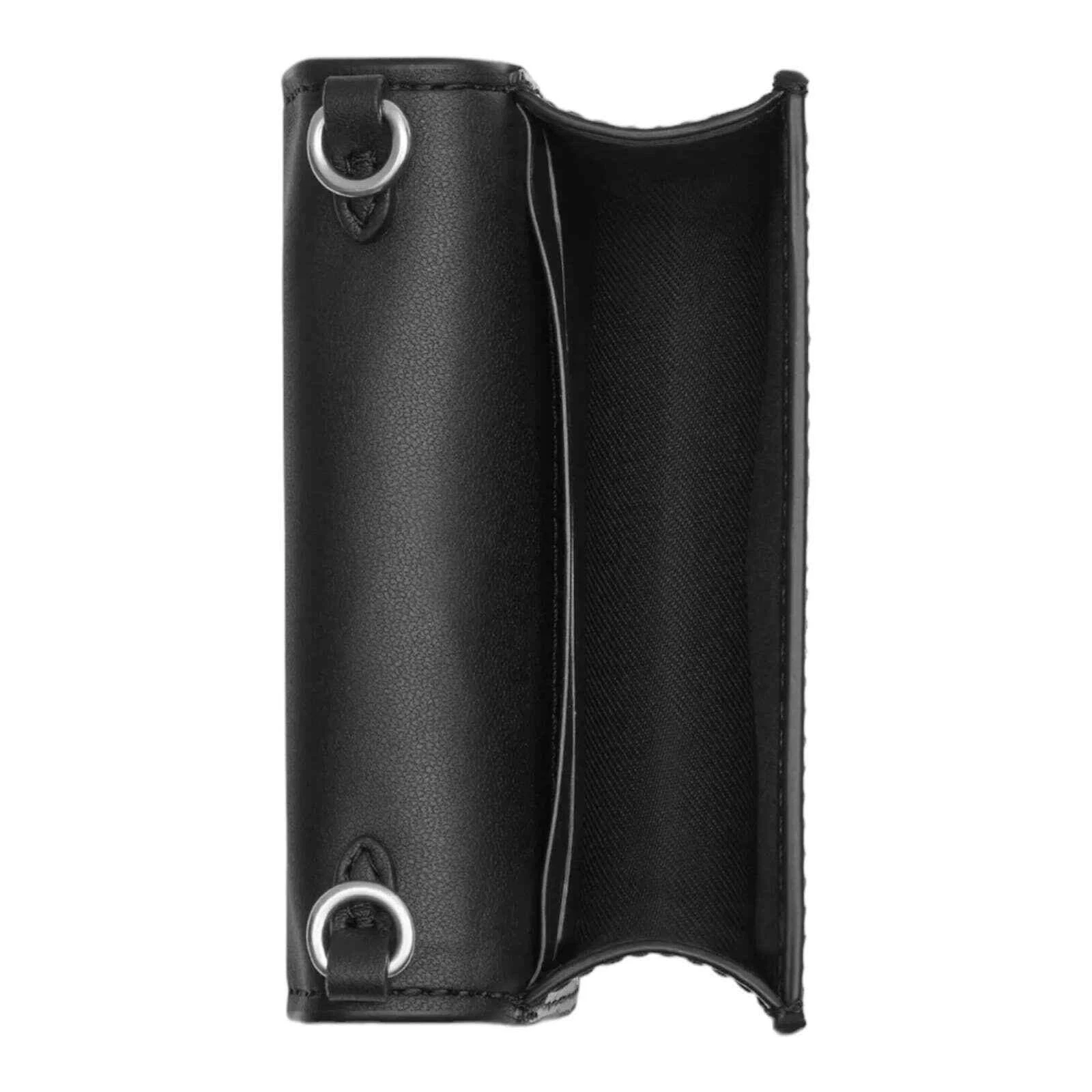 NUOVO MINI PORTAFOGLIO COACH A CATENA Gunmetal Glitter Pelle Patinata Argento Grigio + SCATOLA