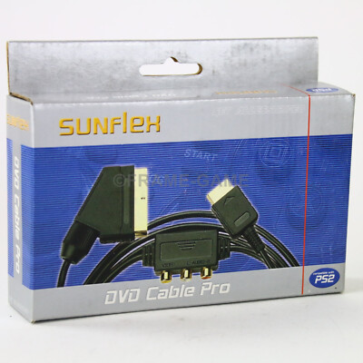 Playstation 2 PS2 OVP NEU DVD Cable Pro RGB Scart AV Kabel Sunflex