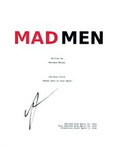 Kiernan Shipka Signed Autographed MAD MEN Pilot Episode Script COA 