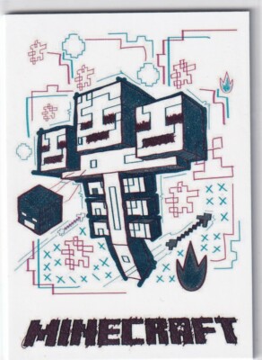 Panini Minecraft Time to Mine Trading Cards Karte Nr. 118 Sketch Card Wither