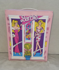 Vintage Barbie 1988 Pink Double Wardrobe Boutique Vinyl Doll Fashion Case Trunk