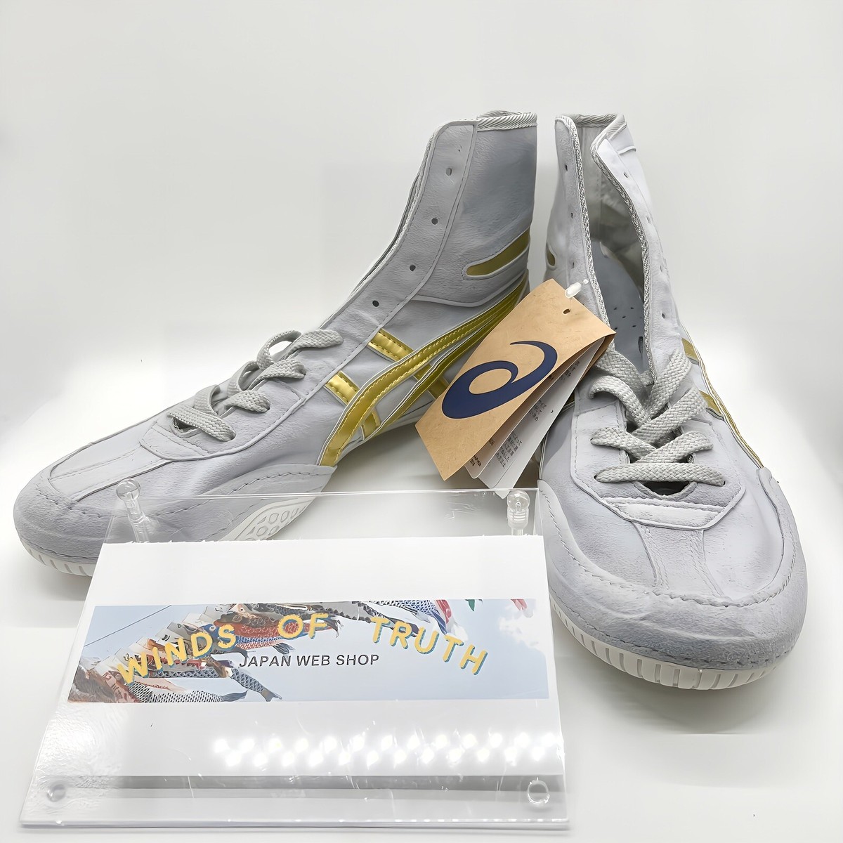 Asics Wrestling Shoes 1083A001 EX-EO special order gray x gold