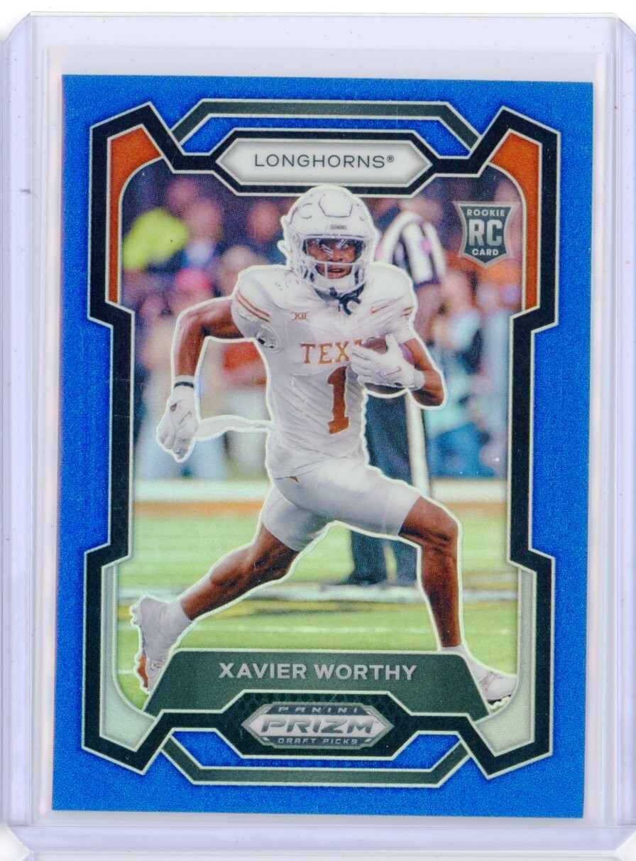 2024 Panini Prizm Draft Picks XAVIER WORTHY Chiefs Blue Prizm RC Rookie 102/199