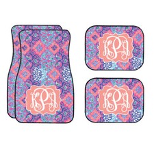 Personalized Blue Purple Pattern Car Mats