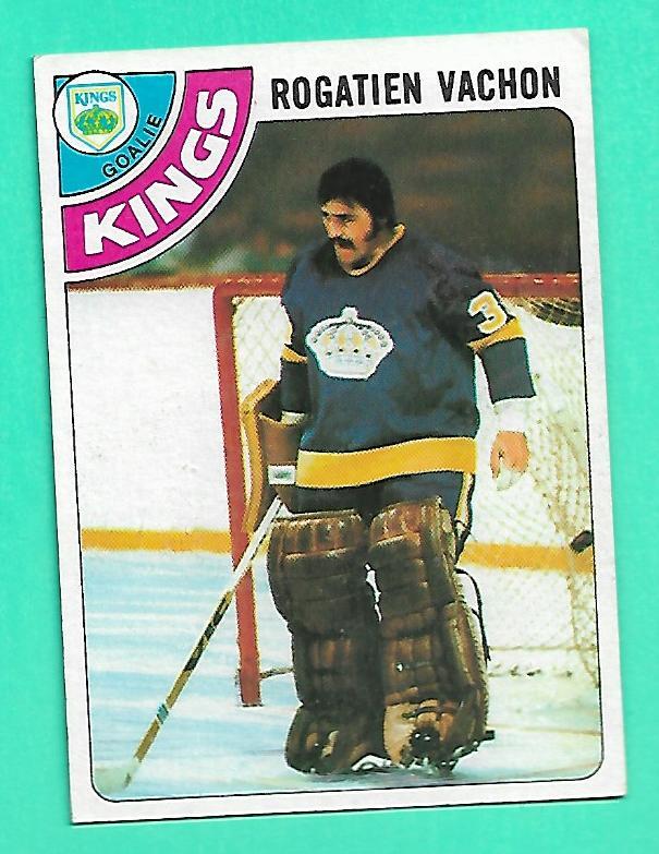 1) ROGATIEN VACHON 1978-79 TOPPS # 20 KINGS GOALIE VG CARD (W9668
