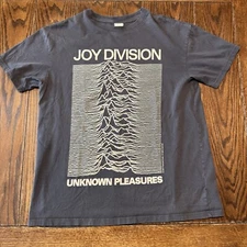 H&M Joy Division Unknown Pleasures T Shirt Size Medium Gray