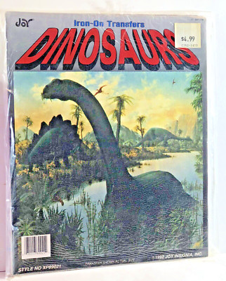 VTG 1992 Joy Insignia Prehistoric Realistic Dinosaur Iron On Transfer #XP89021