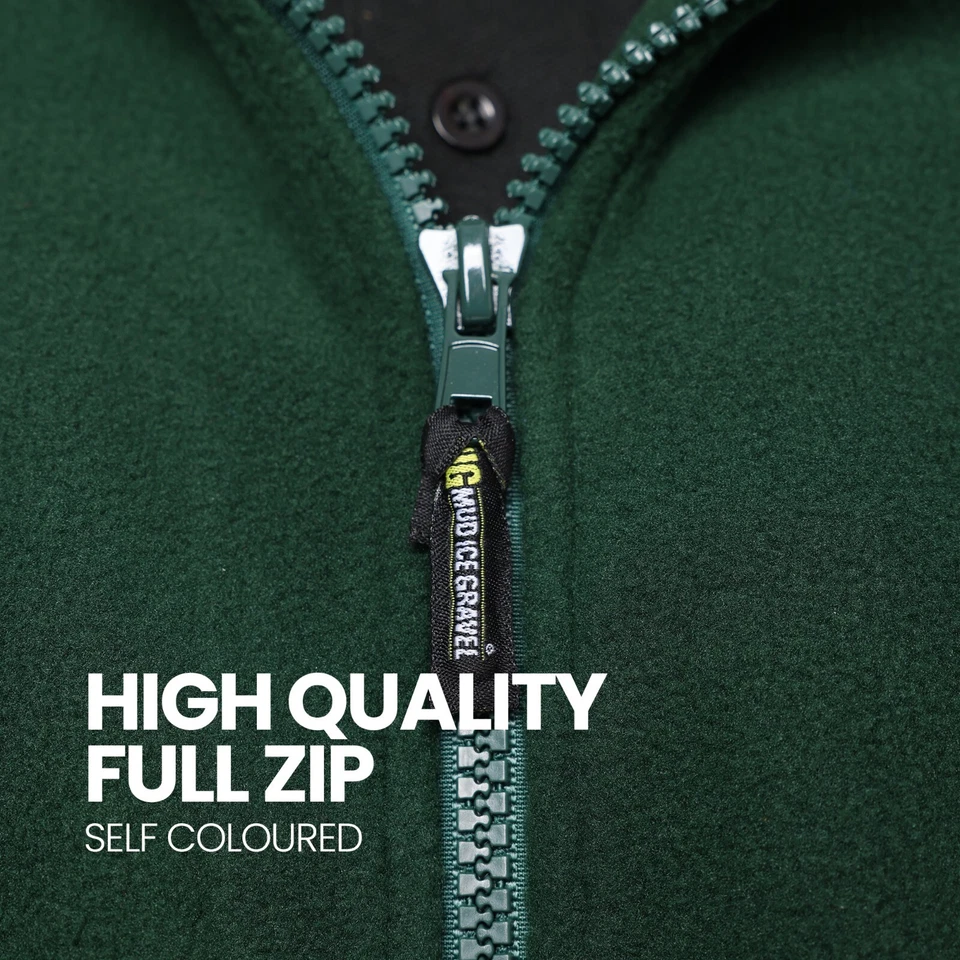 Mens MIG Classic Fleece Jacket Full Zip Size S to 5XL - WARM WORK & CASUAL COAT - Image 3 of 4