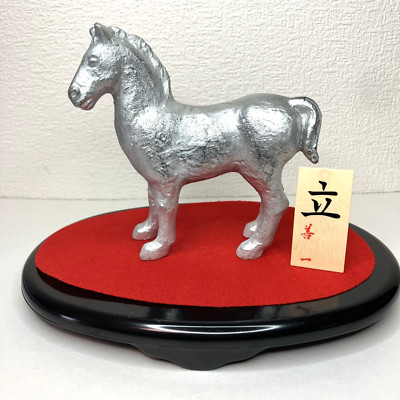 Pferd Ornament - Japanisches Sternzeichen Silberfarben AUS JAPAN