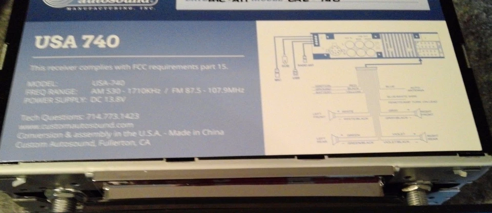 EE. UU. 740 1971 1972 1973 71 72 73 Cargador Mopar Dodge Radio AM/FM Bluetooth con micrófono  Foto 3 de 4