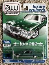 2022 1/64 AW Auto World Luxury Cruisers 1975 Cadillac Coupe DeVille Car