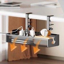 No Drilling Extendable Under Desk Cable Management Metal Cable Tray Under Desk W