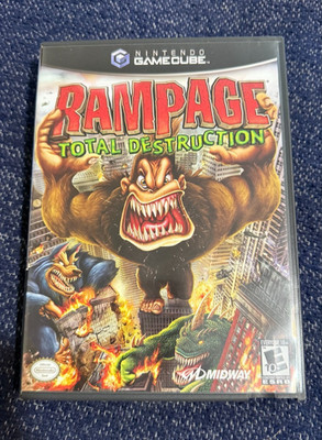 CIB 2006 Rampage Total Destruction Nintendo GameCube Manual & Registration Card