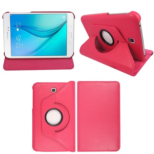 Funda protectora abatible giratoria 360 con soporte de cuero para Samsung Galaxy Tab 4 T350 T560 - Imagen 4 de 7