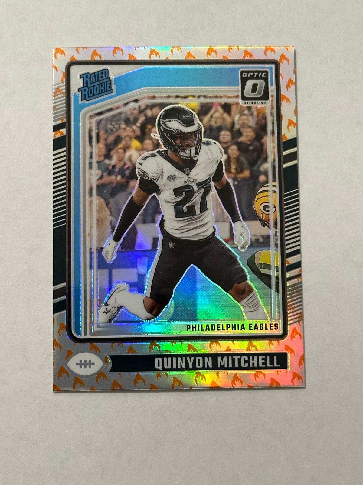 2024 Panini Donruss Optic - Rated Rookie Quinyon Mitchell #282 Fire Prizm (RC)