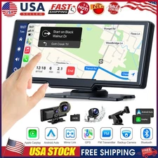 9.26" Wireless Car Stereo Carplay Android Auto, 2.5K+1080P Camera +64G Card, GPS