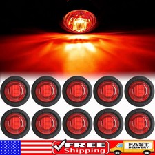 10x Red 34round Led Bullet Clearance Side Marker Lights For Truck Trailer 10x Red 34round Led Bullet Clearance Side Marker Lights For Truck Trailer