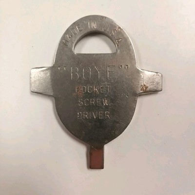 Vintage Boye Pocket Screwdriver Keychain Made in USA 1-1/2''