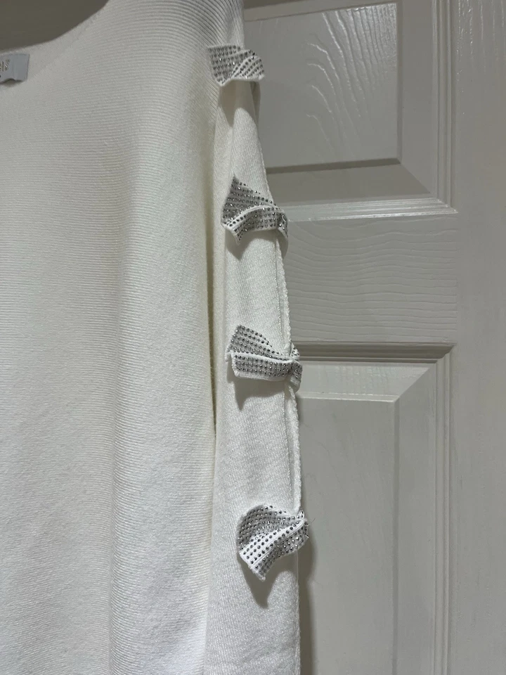 Quiz White Evening Jumper Size 14 - Image 2 of 3