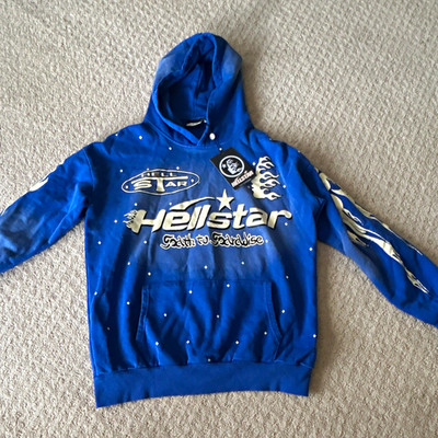 Hellstar Blue path to paradise  Hoodie Size M Cotton