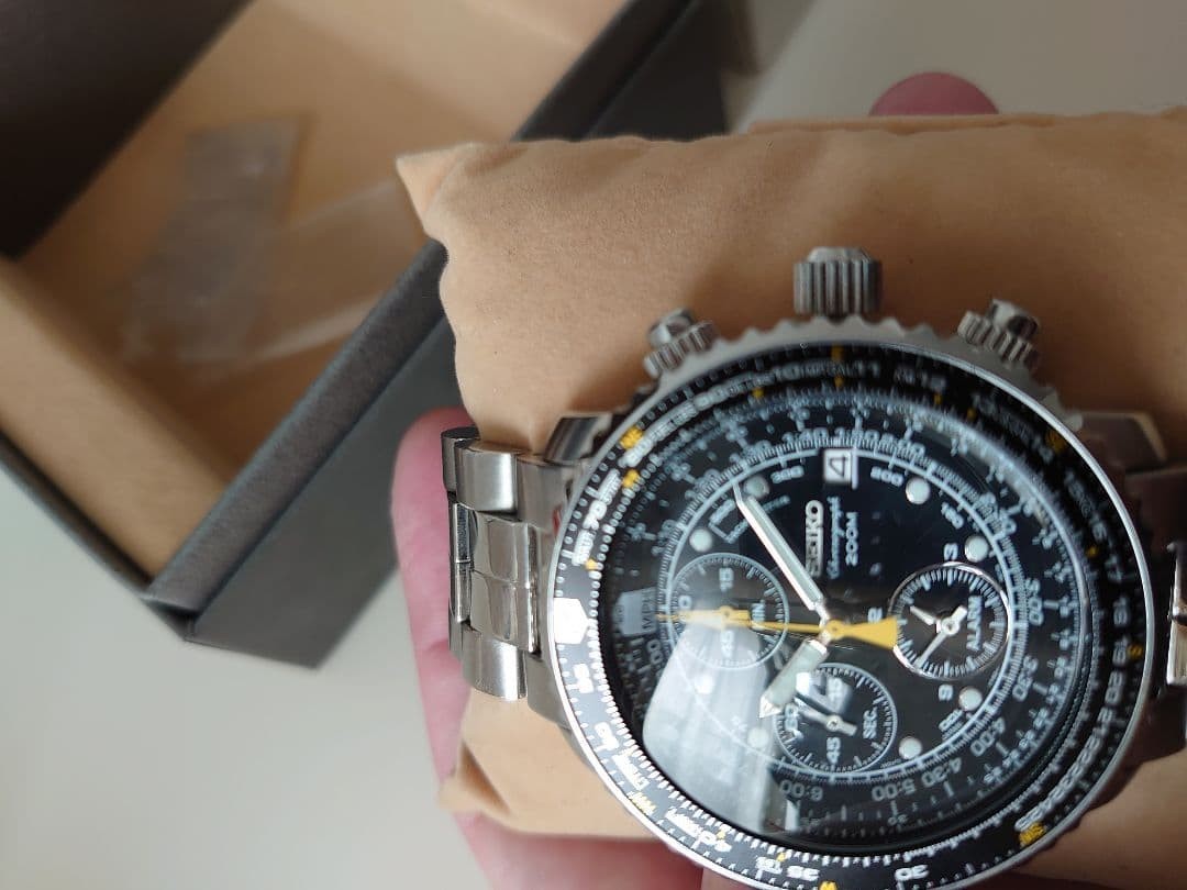 Seiko SNA411P1 Flightmaster Chronograph 200m Quartz Pilot Watch