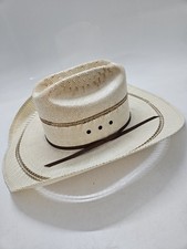 Ariat Double S Straw Cowboy Hat, Tan, Men's Size 7