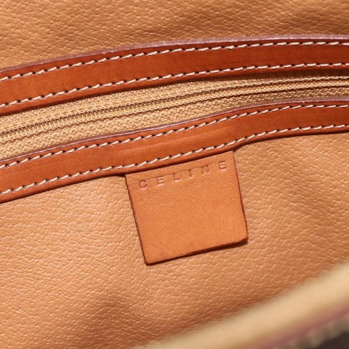 Borsa a mano CELINE Macadam tela pelle PVC 2 vie marrone oro originale LNZ540 - Foto 19 di 24