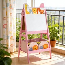 Kids Art Easel,Doubel-Sided standing Easel  pink
