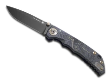 Spartan Blades Harsey Folder SF5 Black Plague Doctor Titanium MagnaCut Knife