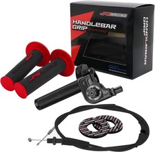 Motorcycle Throttle Assembly,7/8" 22mm Twist Throttle Grips With Rotating Sha...