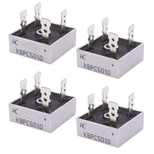 Taiss 4Pcs KBPC5010 Bridge Rectifier AC to DC 1000V 50A Full Wave Single...