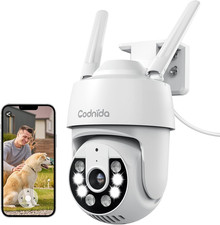 2K Outdoor PTZ Security Camera - 360° View, Alexa Compatible, 24/7 Recording