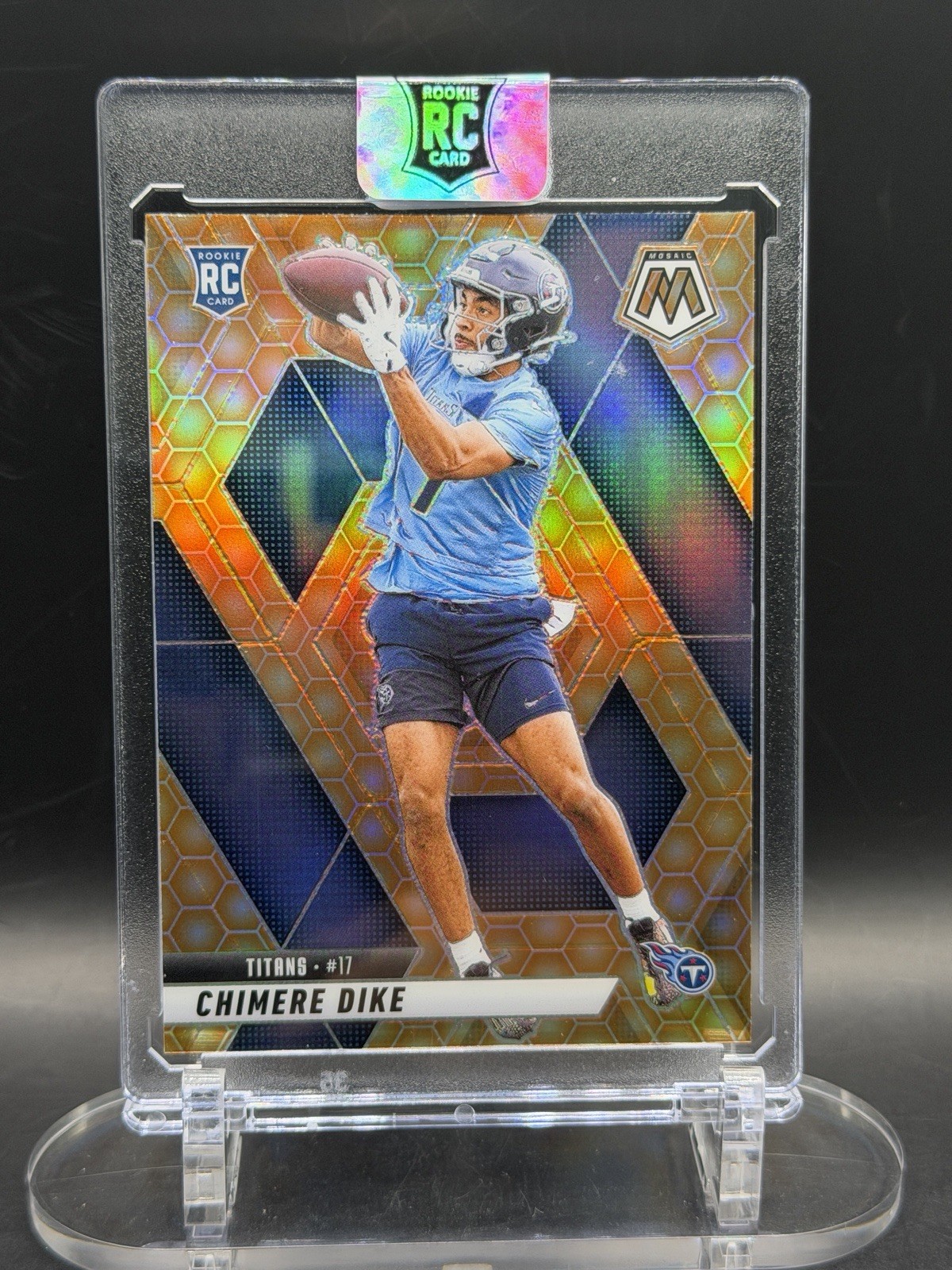 2025 Panini Mosaic Chimere Dike RC Orange Honeycomb SSP/Case Hit Titans 💎