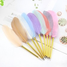Gift Black Novelty Stationery Writing Tool Feather Pen Signature Ballpoint Pens