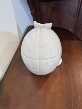 Large White Ceramic Whale Coastal Decor Sculpture