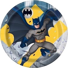 Unique Batman Round Dinner Plates - 9" (Pack of 8) - Multicolor Paper Plates for