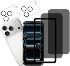  2-2 Pack Privacy Screen Protector Designed for Iphone17Pro anti Spy Private Tem