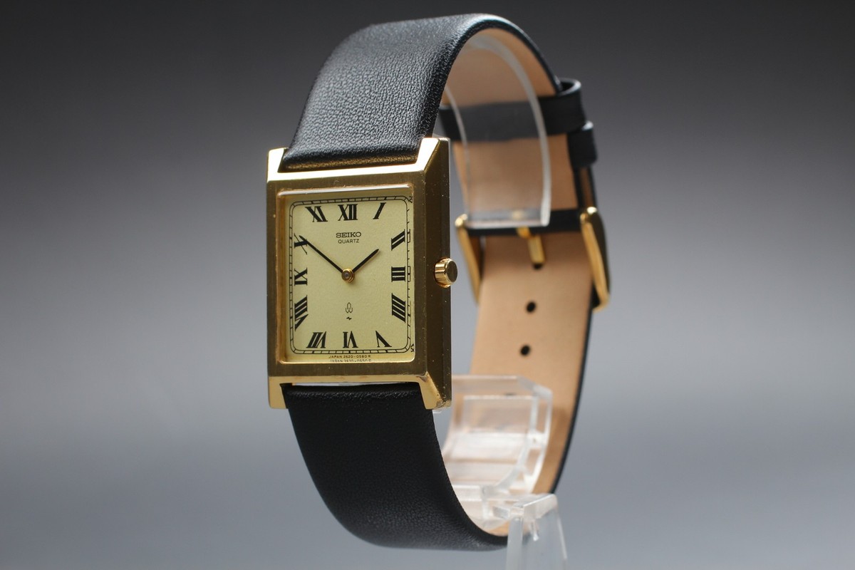 Vintage 1979 Seiko Chariot 2620-5150 SGP Gold Tank Roman Quartz