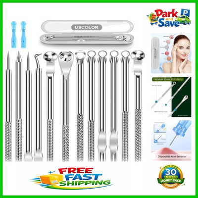 #ad #ad Effective 8PCS Comedone Extractor Set with 5 Step Guideline for Safe Use $8.09