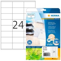 Herma 10703 Recycling Etiketten Weiß 70,0 X 36,0 Mm, 20 Blatt