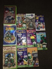 Veggie Tales Vhs Lot- Christmas, Handling Fear, 11 Vhs