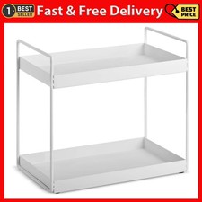 2-Tier Bathroom Countertop Organizer Vanity Tray Cosmetic  Makeup Storage