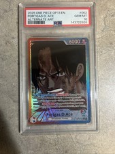 2025 One Piece Portgas D. Ace Leader Alt Art #OP13-002 PSA 10 GEM MINT