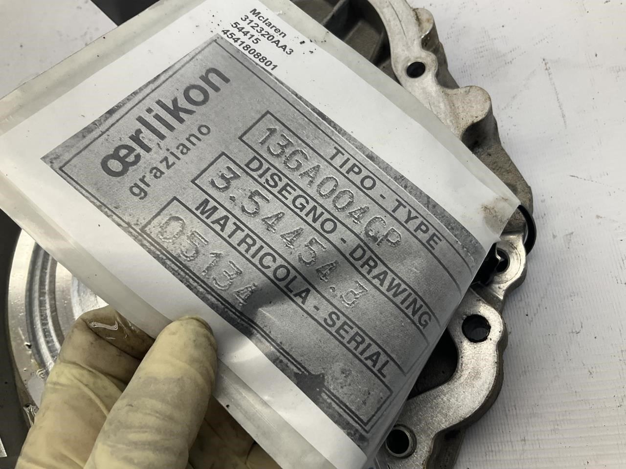 16-21 McLaren 570S Transmission Cover Oerlikon Graziano 3412300A3 T