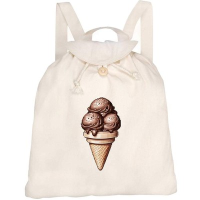 Canvas-Rucksack / Backpack ''Chocolate Ice Cream Cone'' (RK00045457)