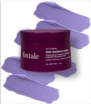 Foxtale De Tan Face Mask Clay Lactic Acid Skin Glow 75g Ubtan Face Pack