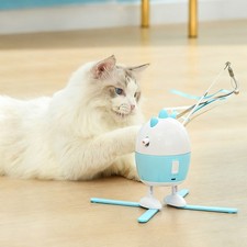 Playful Feather Laser Cat Teaser Toy Adjustable Design Suitable for Indoor Cats