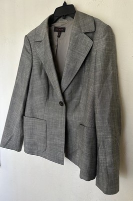 ESCADA  ELEMENTS Gray Women`s Wool Blend Blazer | Size 44 | Made in Germany
