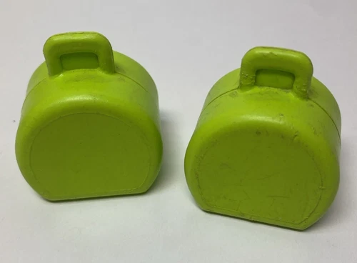 Vintage Fisher Price Little People Airport 2 Luggage Suitcases Green Purse